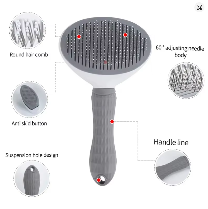 Selbstreinigende Bürste für Hunde & Katzen - Sauber in Sekunden